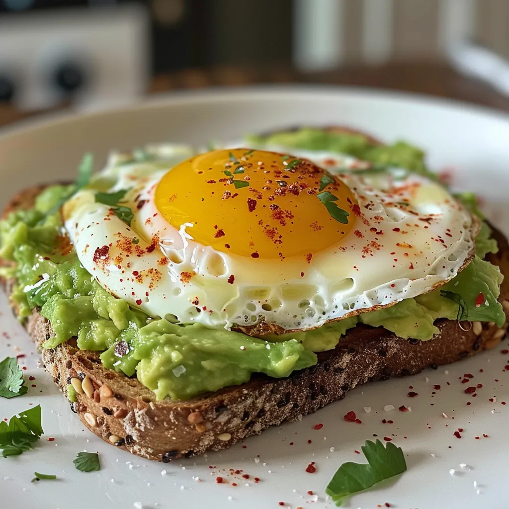 Three images showcasing delicious and healthy breakfast recipes: a veggie omelet, avocado toast with a fried egg, and shakshuka.