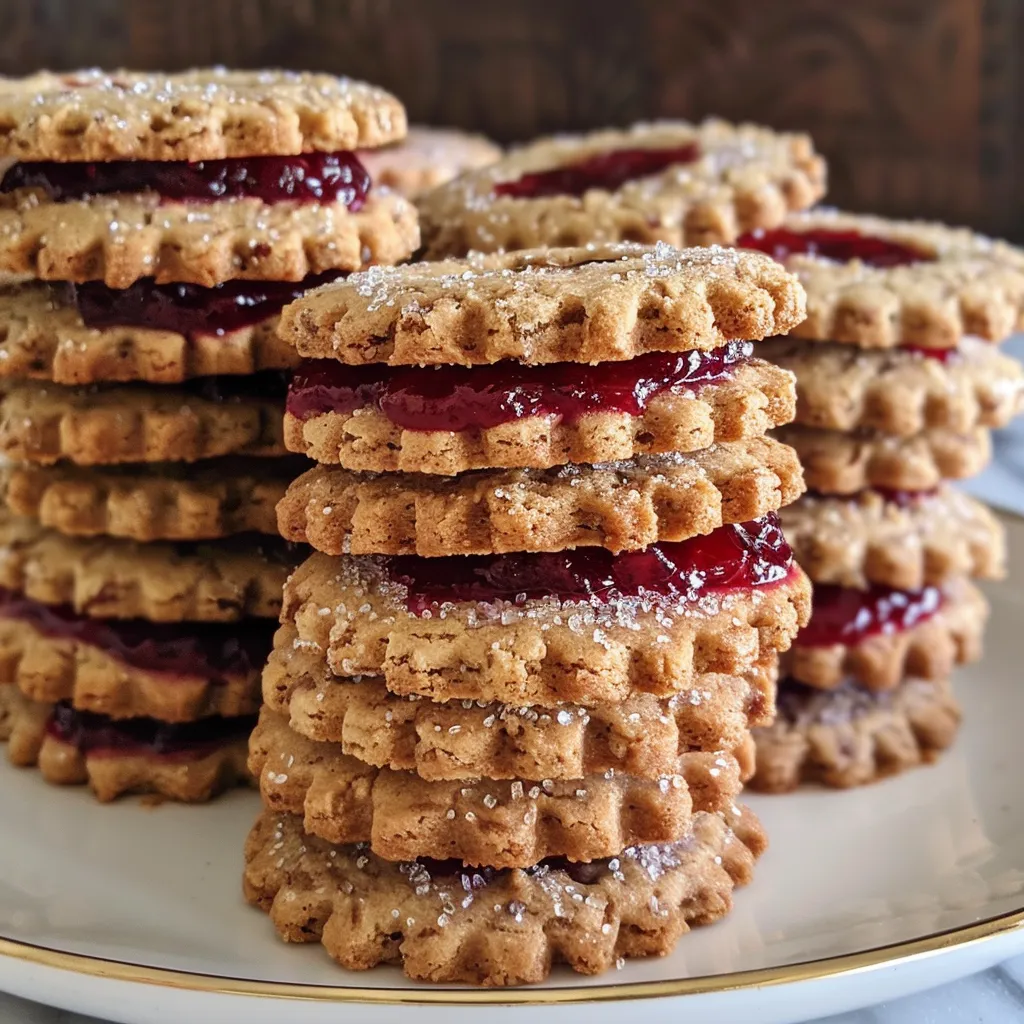 Raspberry Chia Jam Heart-Shaped Linzer Cookies