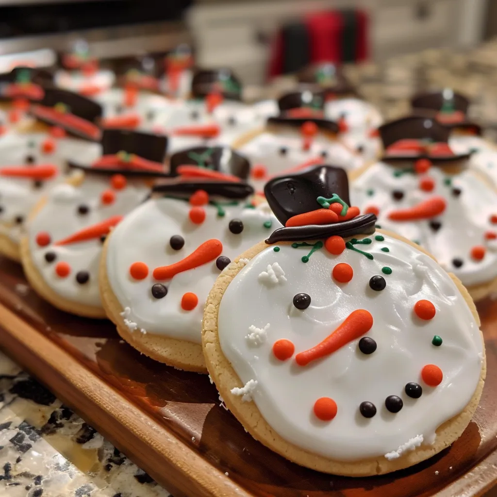Melted snowman cookies