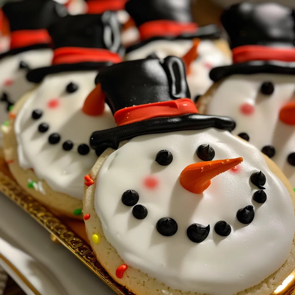 Melted snowman sugar cookies ❄️