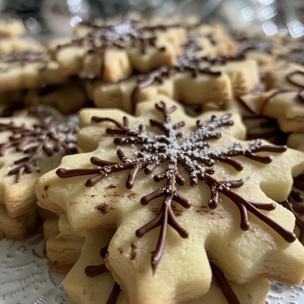 Marbled snowflake cookies!