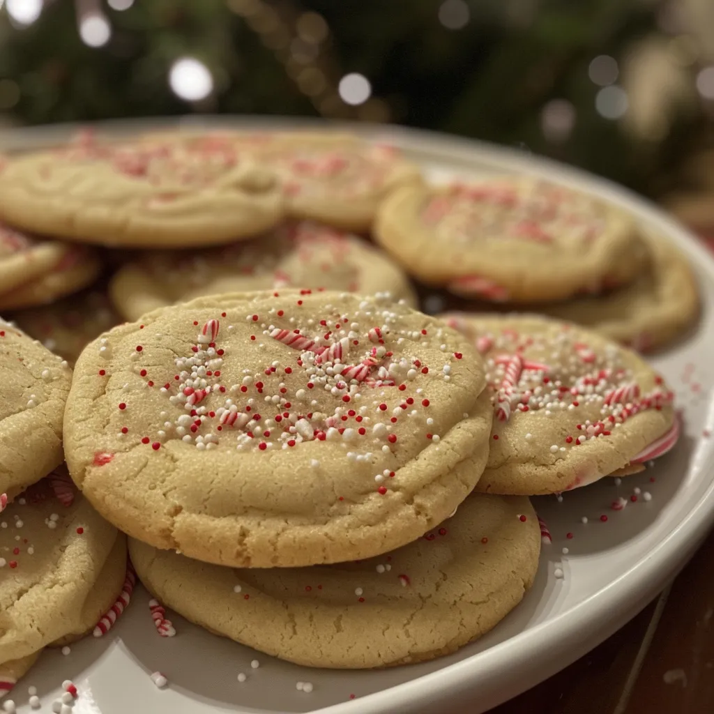 Easy Christmas Peppermint Sugar Cookies