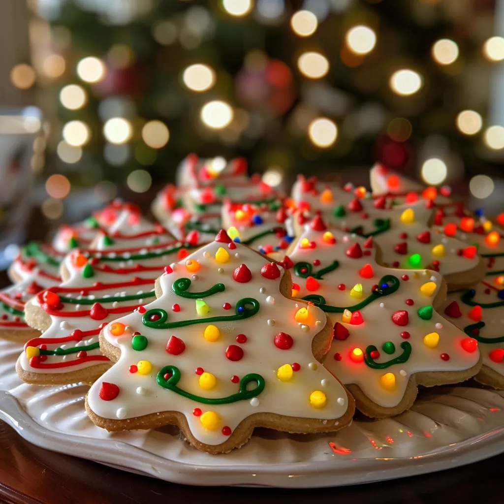 Christmas Lights decorated cookies