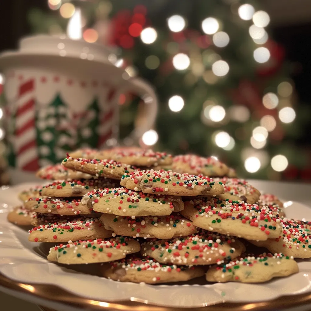Red and white Christmas cookies