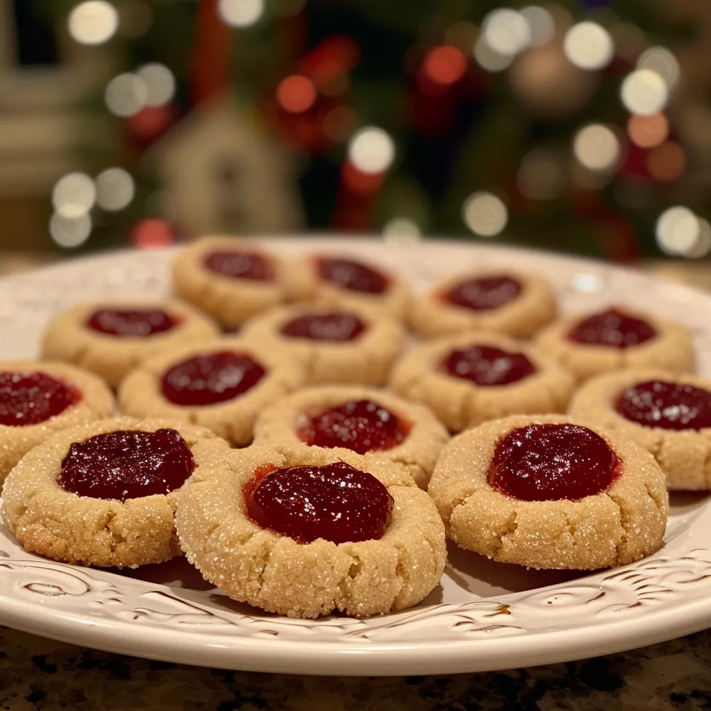 Thumbprint Christmas Cookies