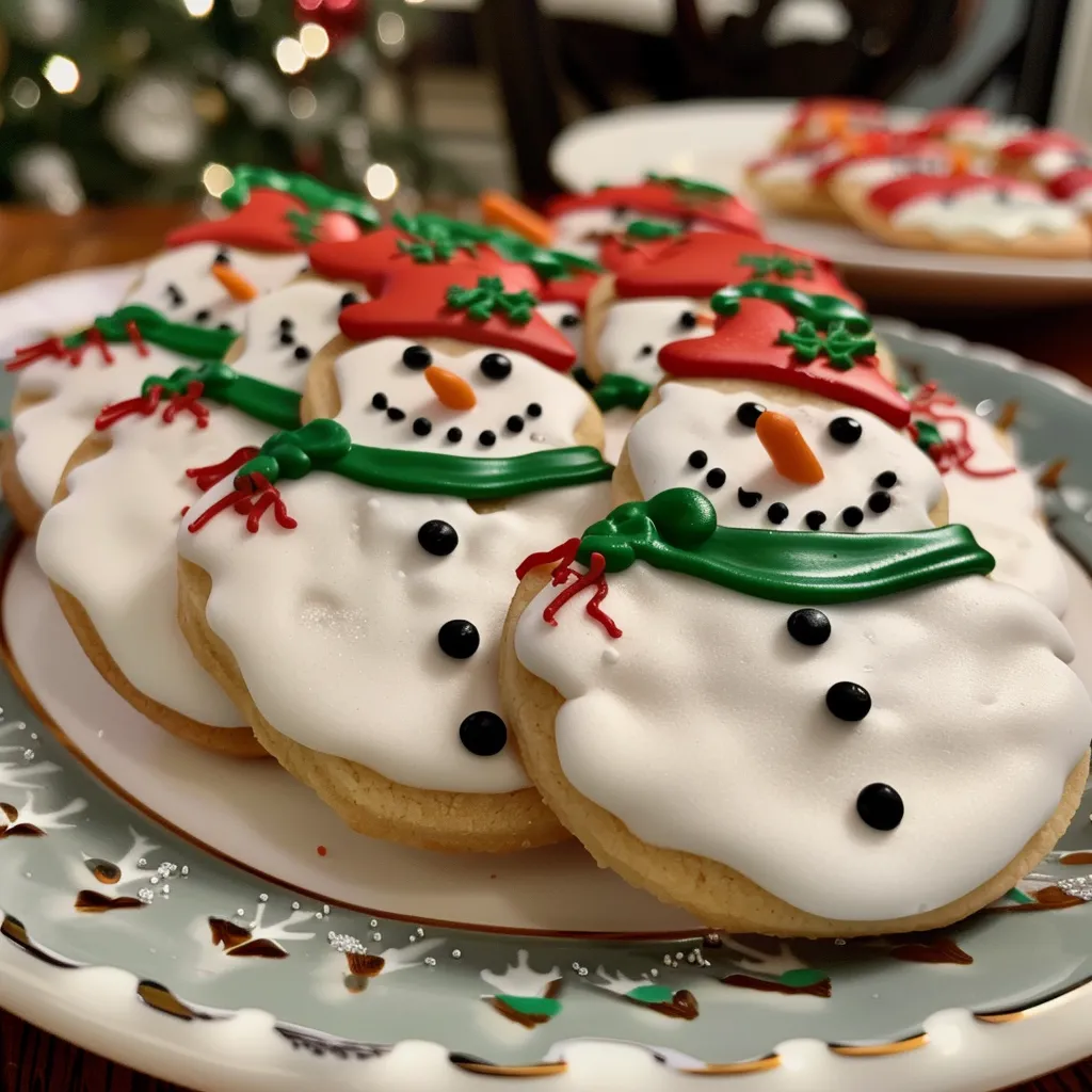 Melted snowman cookies