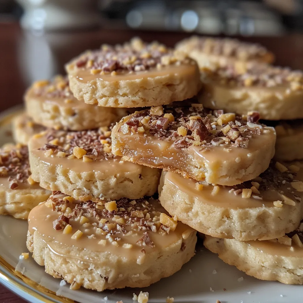 Easy Slice and Bake Toffee Shortbread Cookies