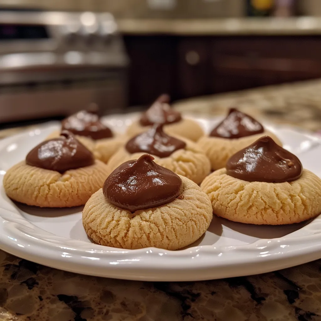 Thumbprint Hershey Kiss Cookies
