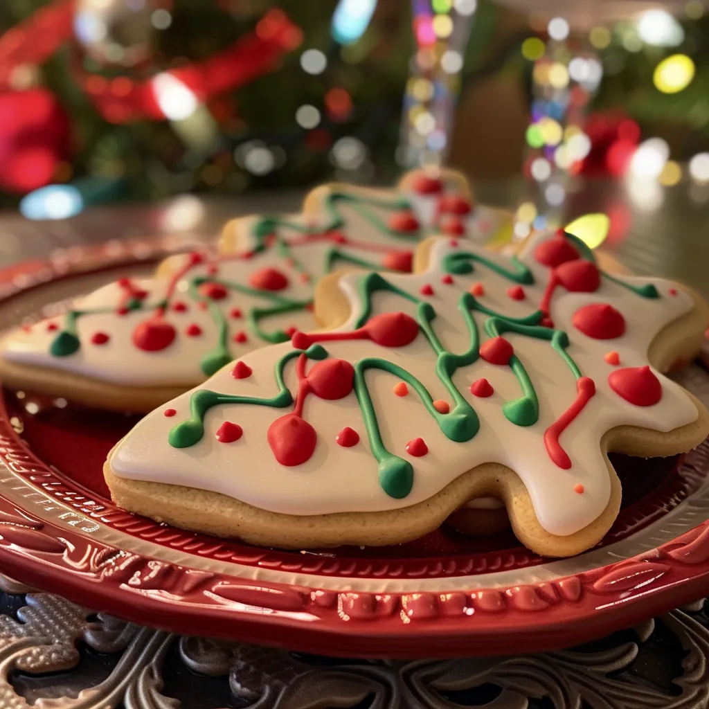 Christmas Lights decorated cookies