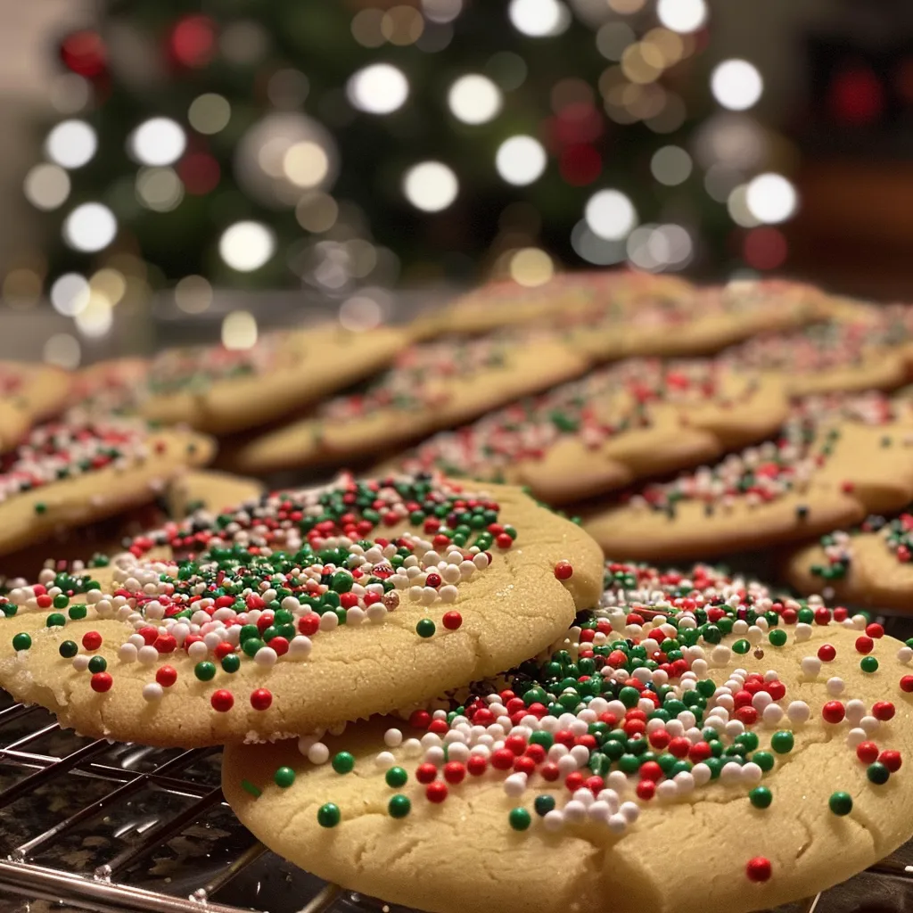 Red and white Christmas cookies