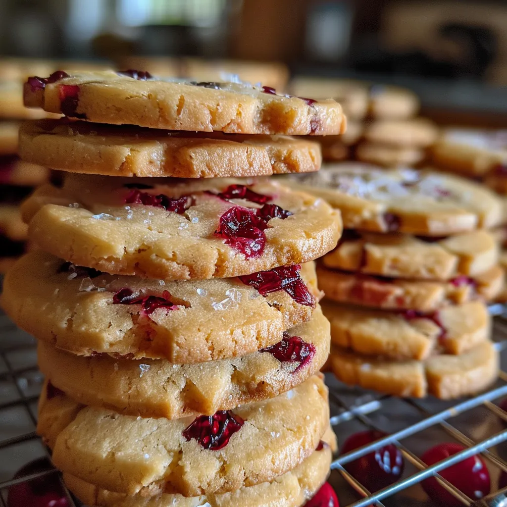 Cranberry Orange Shortbread Cookies