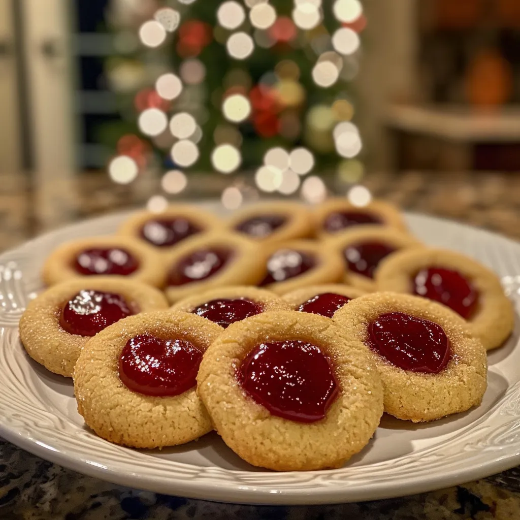 Thumbprint Christmas Cookies