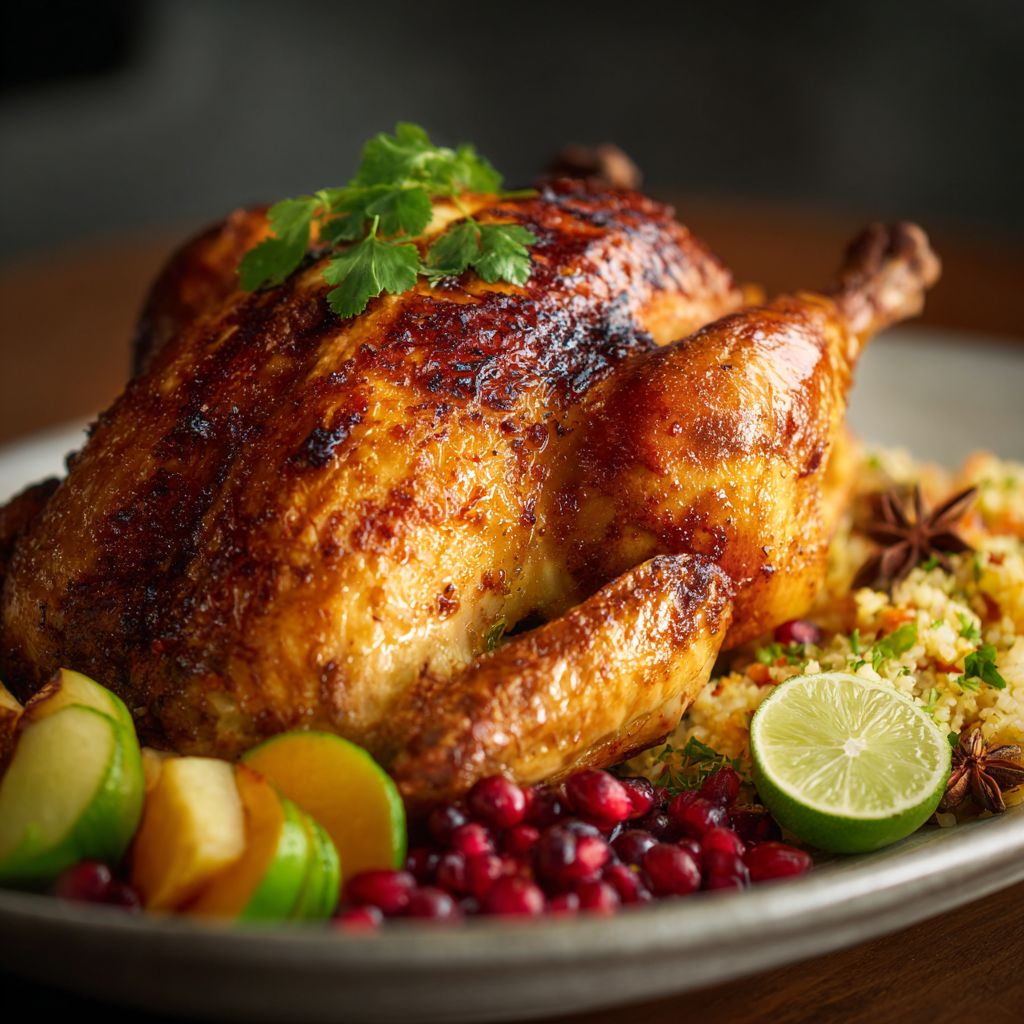 Close-up of a vibrant cranberry apple mix with fresh cranberries and diced apples.