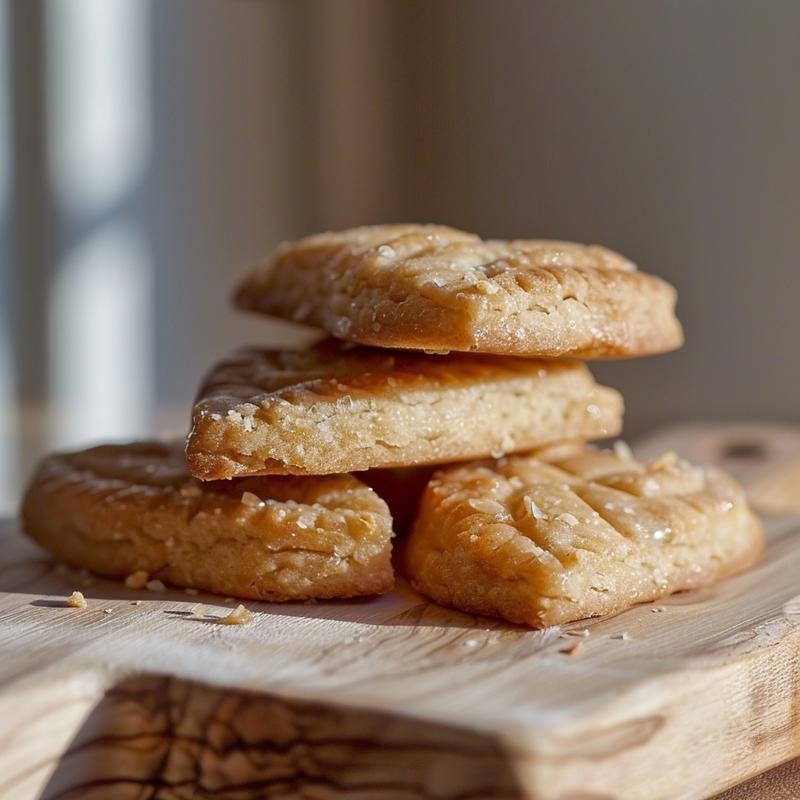 Close-up of beautifully decorated Christmas cookies on a wooden board.
