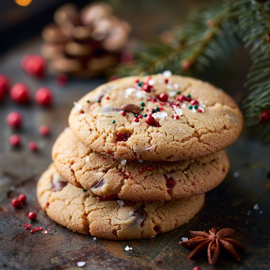 A beautifully arranged plate of various Christmas cookies, featuring snowflakes, gingerbread men, and colorful decorations.
