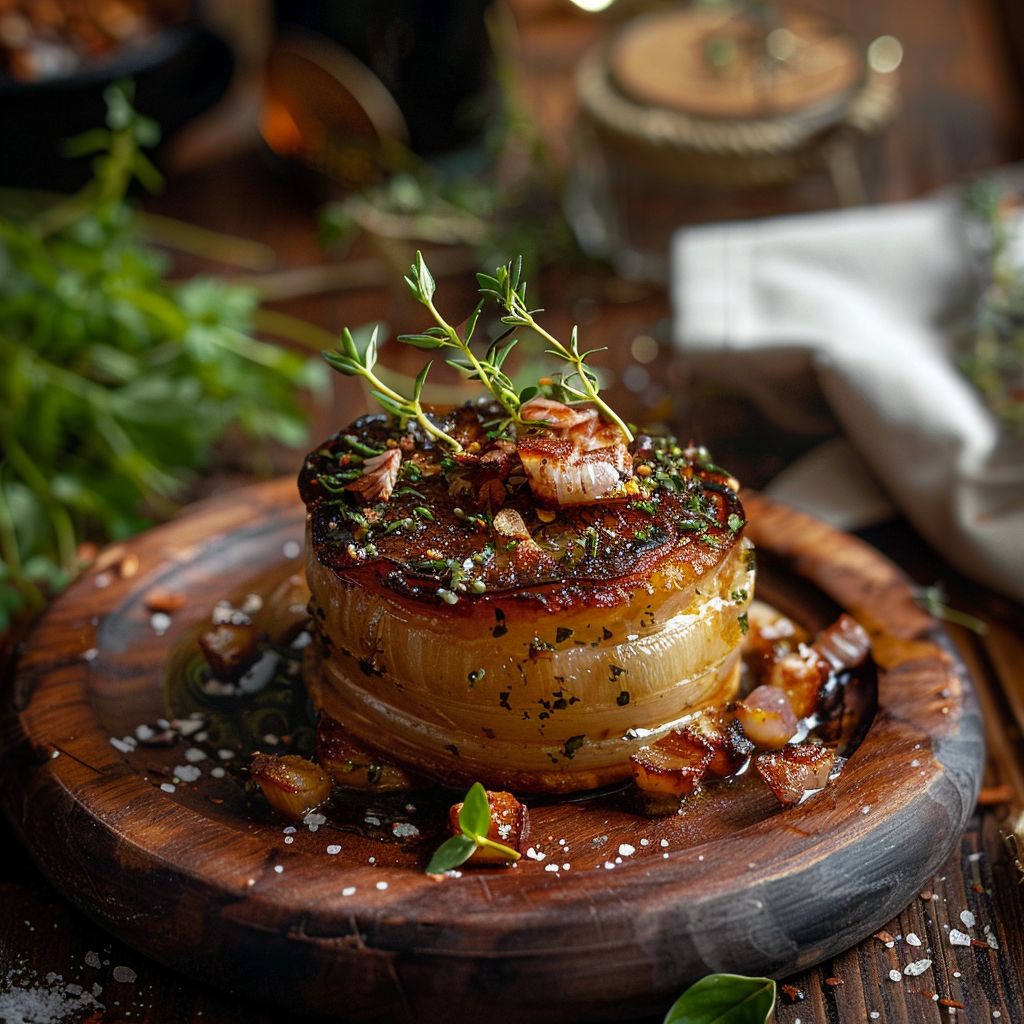 Close-up of a beautifully plated Dduagruyl6r dish, showcasing vibrant colors and textures.