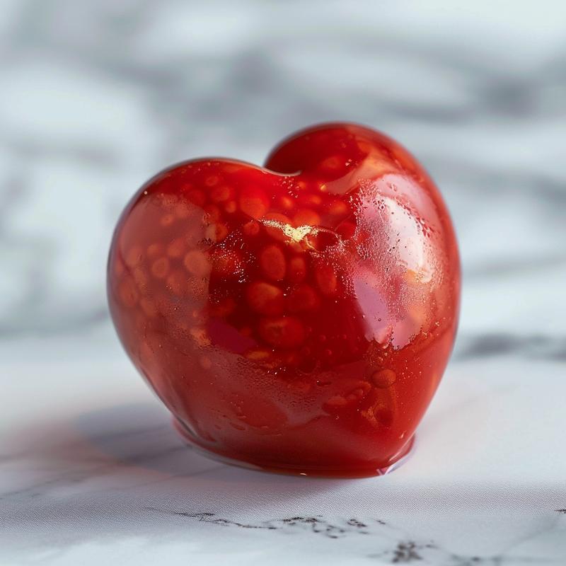 A close-up view of 10 colorful and decadent Valentine's Day treats arranged on a white marble surface.