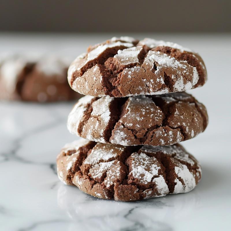 A stack of three candy cane crumbl cookies on a white marble surface.