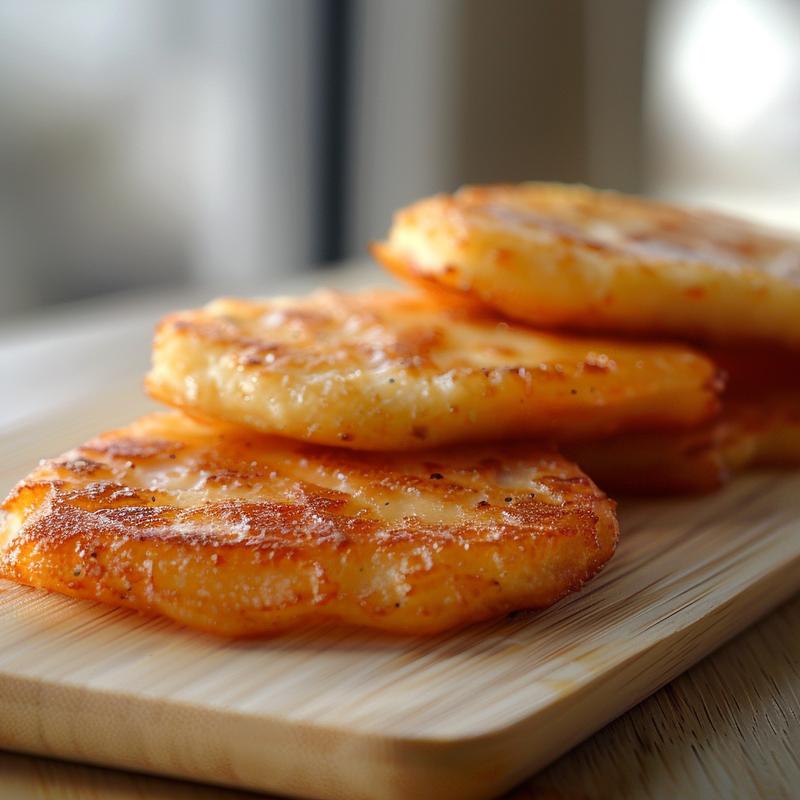 Close-up of a beautifully plated dgbpapsycjn on a wooden board.